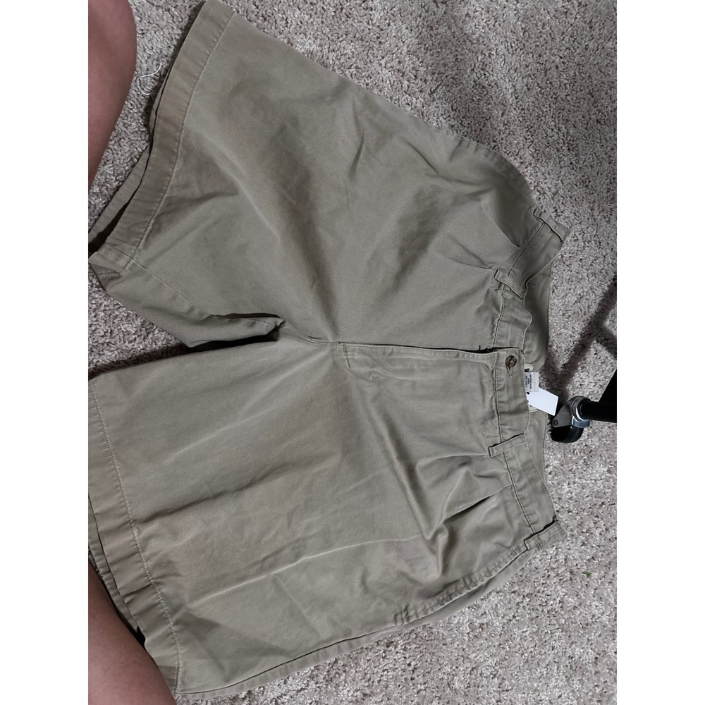 High Sierra‎ Mens Khaki Chino Shorts Pleated 100% Cotton Tan Size 36